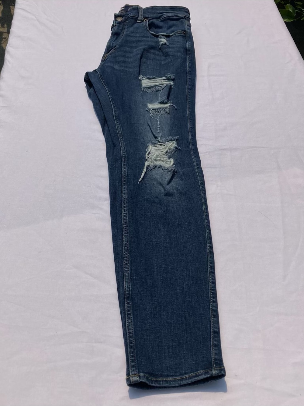 Hollister Super Skinny Advanced Stretch Blue Denim Jean Rinsed Mens 32”x 30”